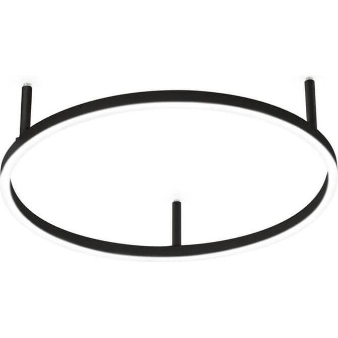 Ideal lux, Wandleuchte + Deckenleuchte, ORACLE SLIM LED Deckenleuchte 32W ⌀500mm Schwarz warmweiss 265988 (3150 lm)