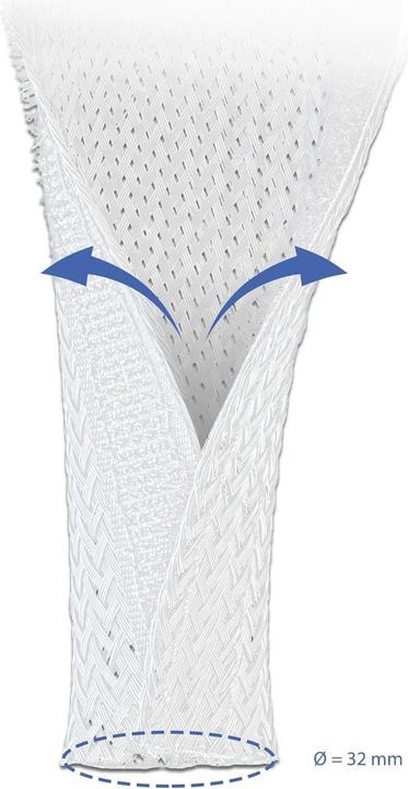 Actual product image Delock Braided hose with Velcro 5 m x 32 mm white (Cable conduit, 500 cm)