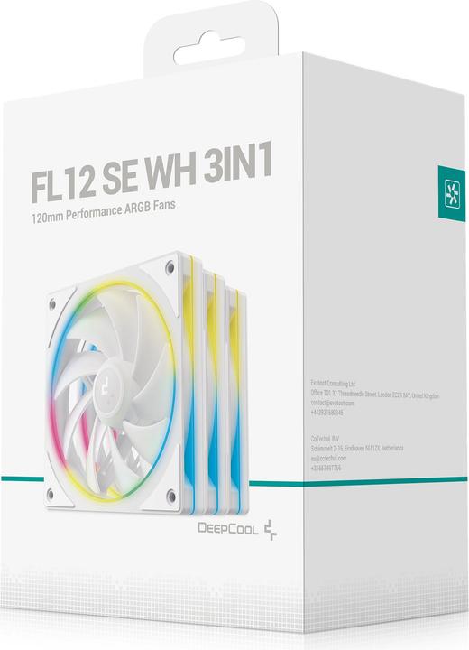 Actual product image Deepcool " FL12R SE WH Pack 120mm ARGB PWM Lüfter" (120 mm, 3x)