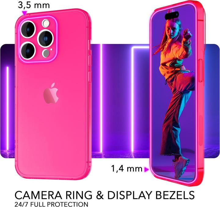 Immagine prodotto Nalia Copertura in silicone trasparente al neon (Apple iPhone 14 Pro)