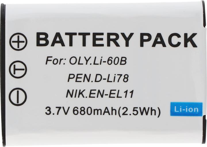 Actual product image Pentax Battery D-LI78, Optio M50, V20, W60 (Rechargeable battery)
