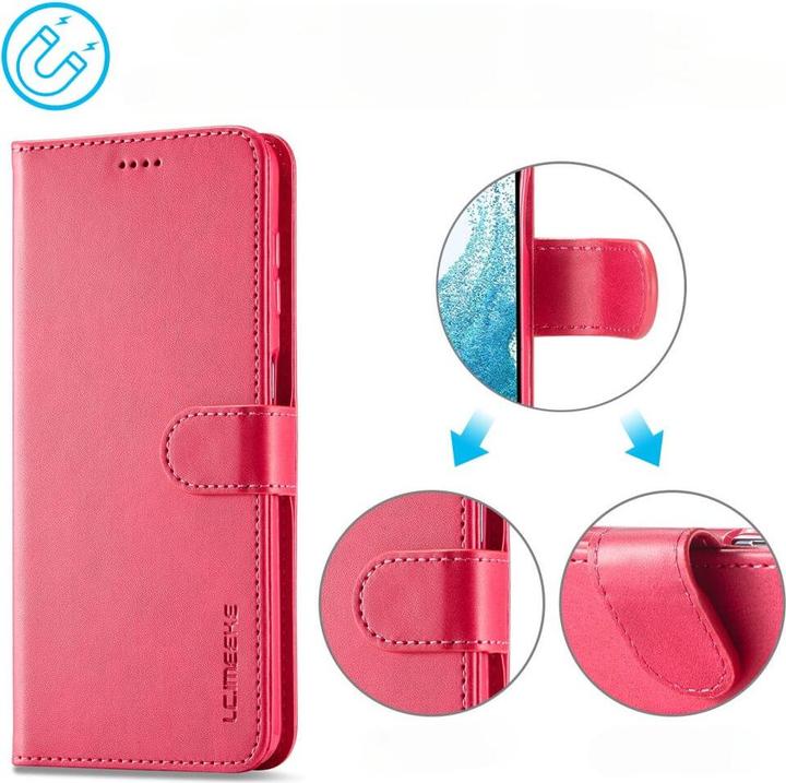Produktbild LC.Imeeke Galaxy A35 - Leder Etui Hülle pink (Samsung Galaxy A35)