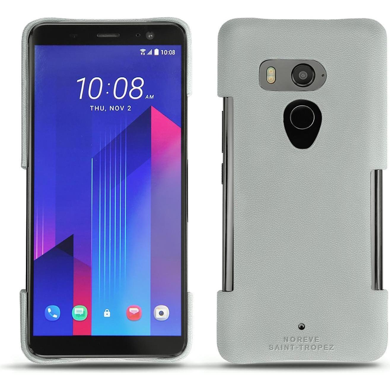 Noreve Lederschutzhülle (HTC U11+), Smartphone Hülle, Grau