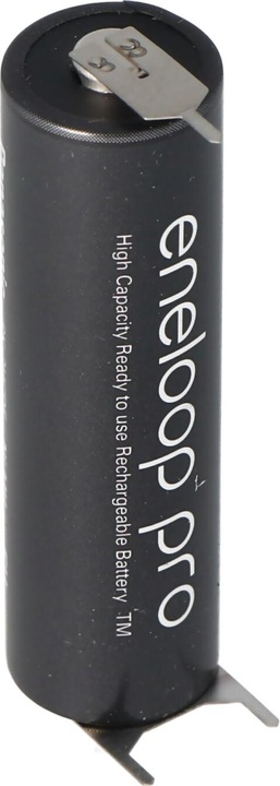 AccuCell Akku Eneloop Pro AA Mignon mit Print Kontakt + 1er, - 2er Print (1 Stk., 2500 mAh, Akku)