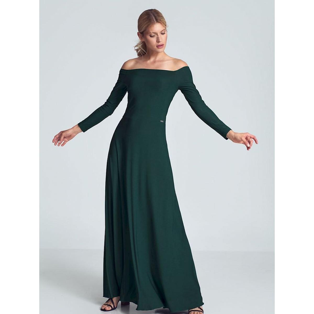 Figl, Damen, Kleider, Langes Kleid, Grün, (XL)