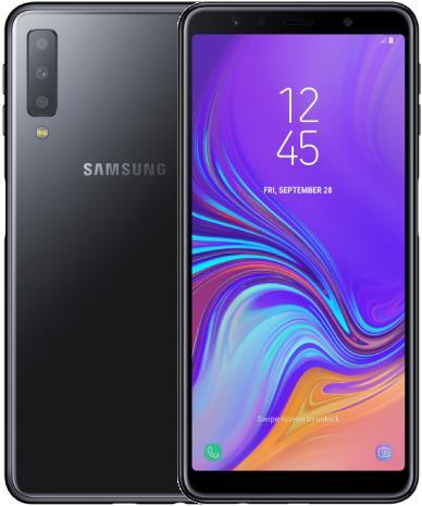 Produktbild Samsung Galaxy A7 (64 GB, Black, 6", Dual SIM + SD, 24 Mpx, 4G)