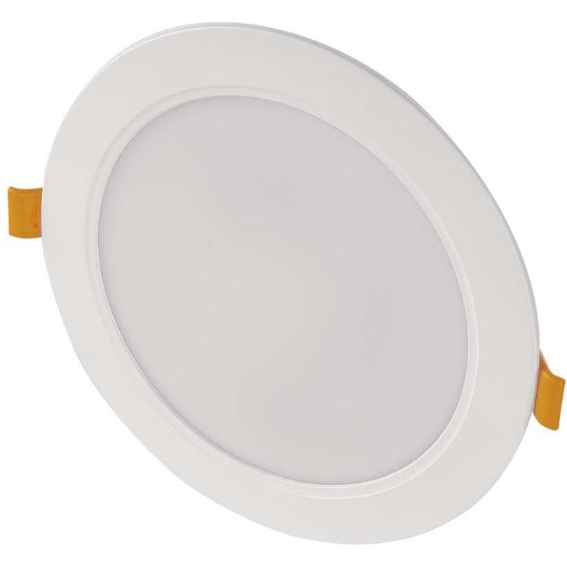 Emos, Wandleuchte + Deckenleuchte, LED-Einbauleuchte RUBIC, rund, weiss, 18W, neutralweiss (1800 lm)