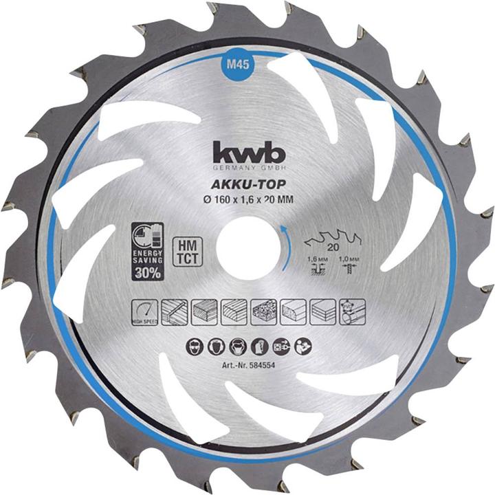 Actual product image kwb Carbide circular saw blade THIN CUT CIRCULAR SAW BLADE, HARDLOCKED