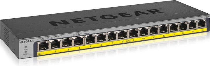 Actual product image Netgear Switch 16x GE GS116LP-100EUS unmanaged (16 Ports)