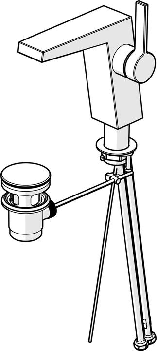 Actual product image Hansa Hansaloft basin mixer, side operated, with drain set, projection: 146 mm, 57552203
