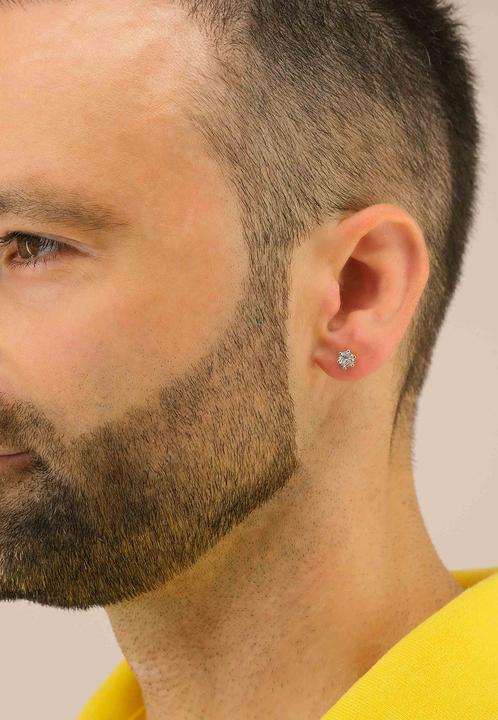 Produktbild Muau Solitaire earstuds 6-handle setting white gold 750 diamonds 1.00ct. 7mm (750/18K Weissgold)