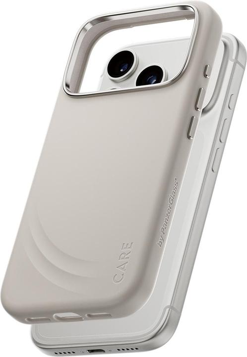 Actual product image PanzerGlass CARE by ® Feature FLOW Case Vanilla w. Cutout for Haptic & MagSafe iPhone 17 Pro (Apple iPhone 17 Pro)