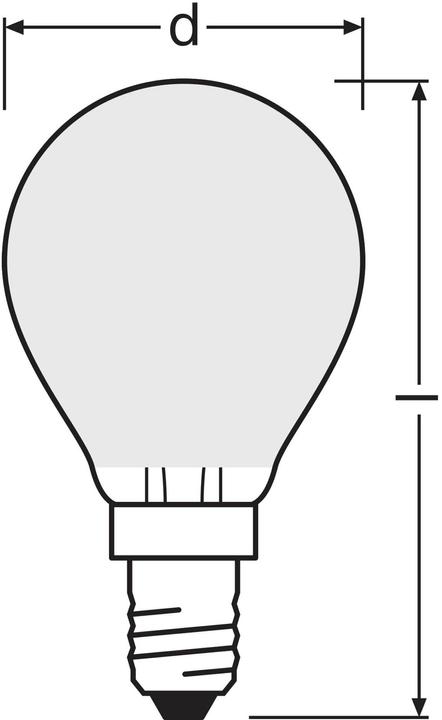 Actual product image Osram LED Base Classic P (E14, 4 W, 470 lm, 3 x, E)