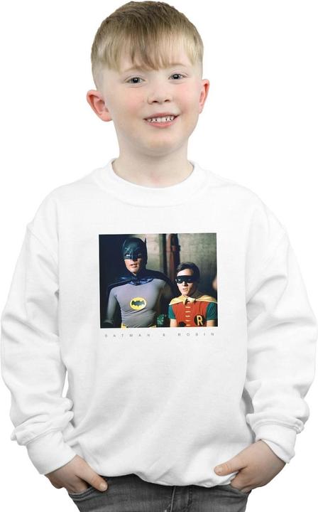 Actual product image Boys Batman TV Series Dynamic Duo Photograph Sweatshirt (140, 146)