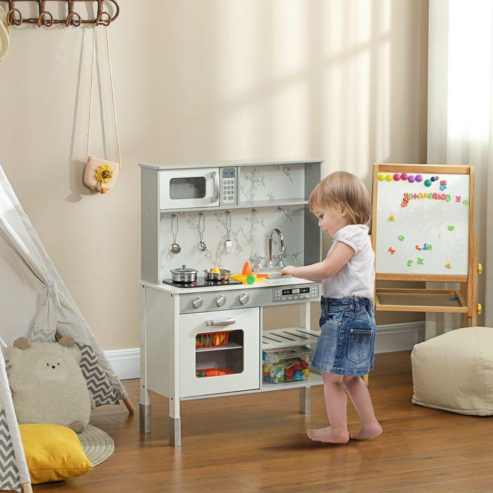 Produktbild Swisshandel24 Kinderküche Spielküche mit Elektroherd, Mikrowelle, Spüle & Wasserhahn