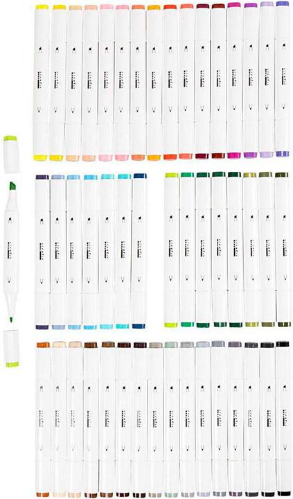 Actual product image Creativ Company Kalligraphiemarker 1+ 8 mm, 48 Stück, Standard-Farben (48x)