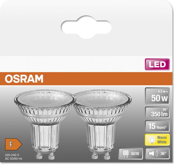Produktbild Osram Led Star Par16 (GU10, 4.30 W, 350 lm, 2 x, F)