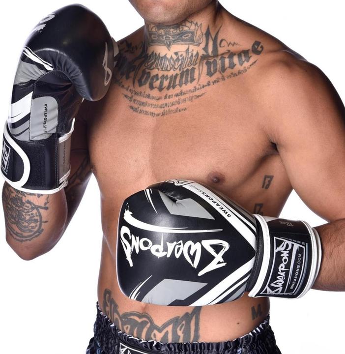 Produktbild 8Weapons Boxing Gloves, Shift, black-white, 16 Oz (16 OZ)