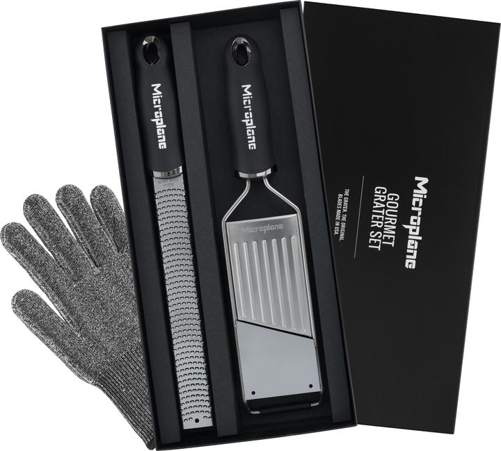 Produktbild Microplane Gourmet Raspel Set mit Schutzhandschuh