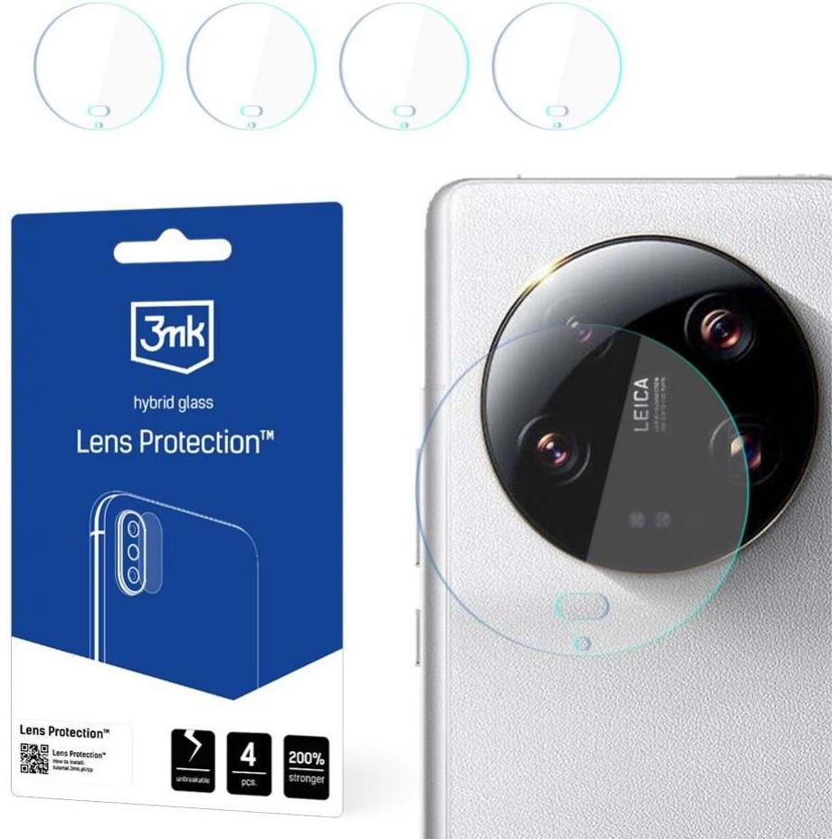3MK Lens Protect Xiaomi 14 Ultra Ochrona na obiektyw aparatu 4szt (1 Stück, Xiaomi 14 Ultra), Smartphone Schutzfolie