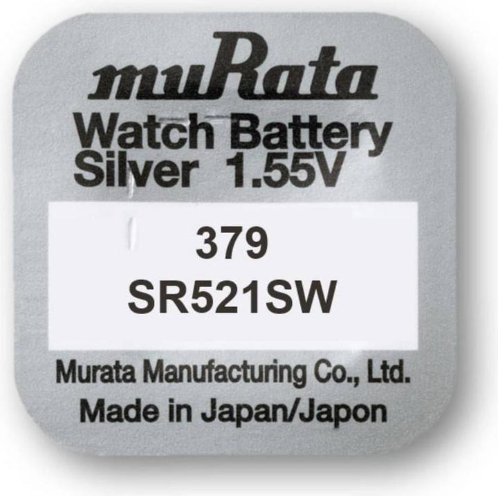 Produktbild Murata Knopfzellen 379 (10 Stk., SR63, 16 mAh)