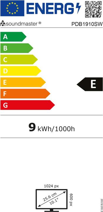 Energie-Label Soundmaster PDB1910SW (Tragbarer DVD-Player)