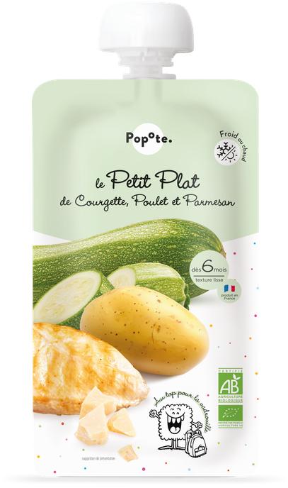 Popote Die kleinen Mahlzeiten - Zucchini, Hähnchen und Parmesan BIO (180 g)