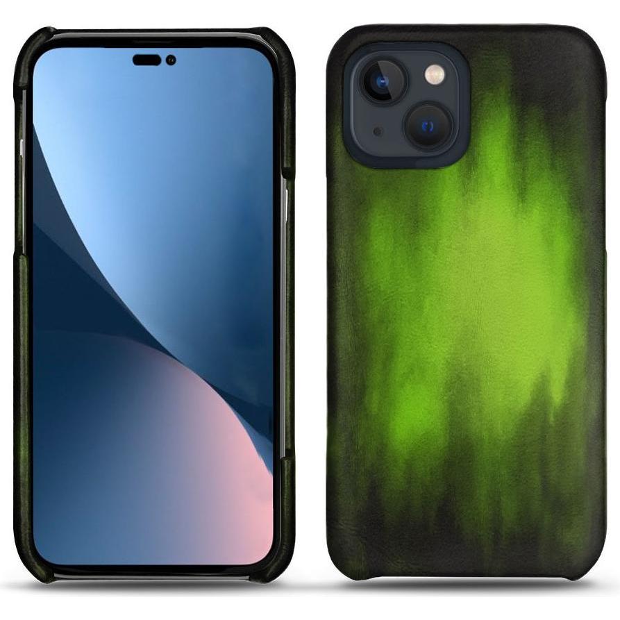 Noreve Lederschutzhülle (Apple iPhone 14 Plus), Smartphone Hülle, Grün