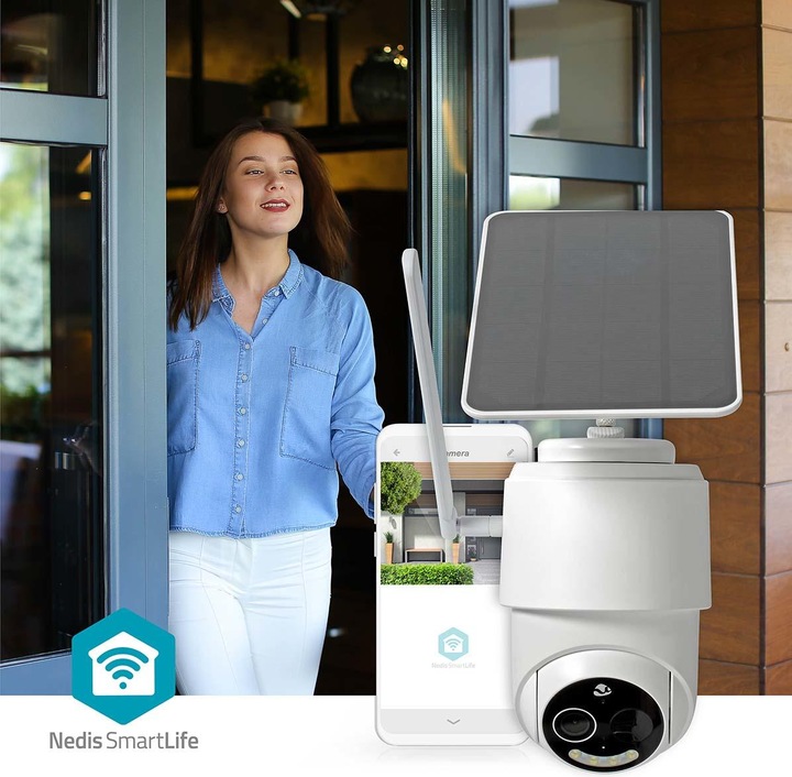 Actual product image Nedis SmartLife Outdoor Camera | 4G | Full HD 1080p | Pan tilt | IP65 | Cloud Storage (optional) / micr (1920 x 1080 Pixels)