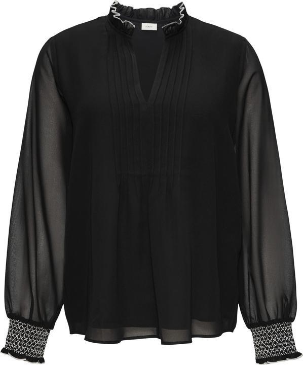 Produktbild S.Oliver Bluse Elegante Chiffonbluse mit Kontrast-Details (36)