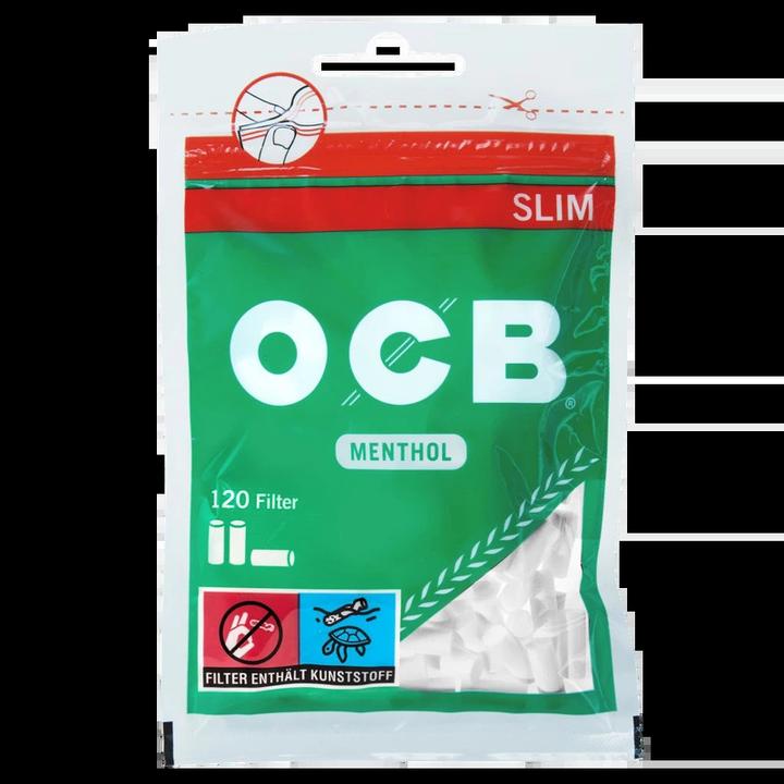 Actual product image OCB Slim Menthol cigarette filter