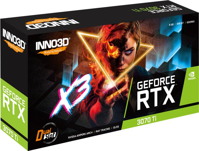 Produktbild Inno3D RTX3070 TI X3 GDDR6X HDMI 3xDP (8 GB)