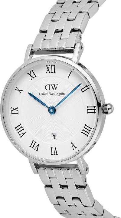 Produktbild Daniel Wellington - Petite 28 Roman Numerals Date 5-Link White Silver DW00100859 (Analoguhr, 40 mm)