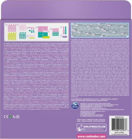 Image du produit Spin Master Cool Maker, GO GLAM U-nique Metallic Nail Salon avec 200 icônes et designs, 4 vernis bonus