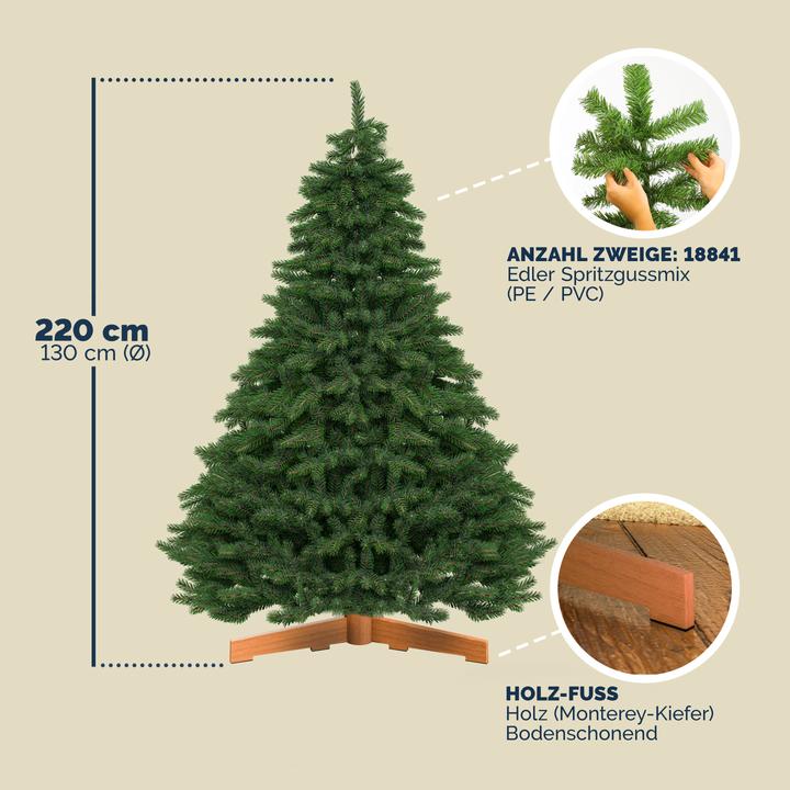 Actual product image Casaria Premium Christmas Tree (220 cm)