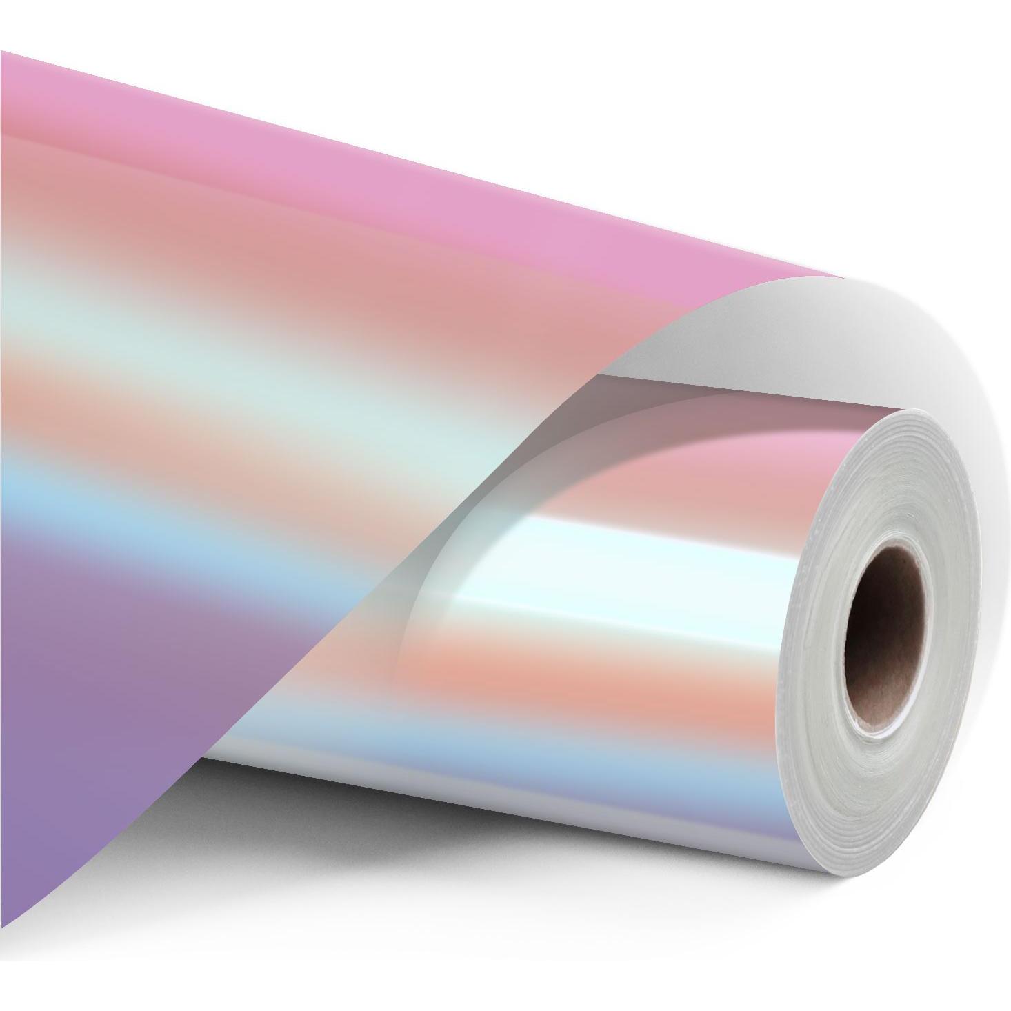 Loklik, Bastelpapier, Permanent Adhesive Vinyl Holographic - Pink (1 x)