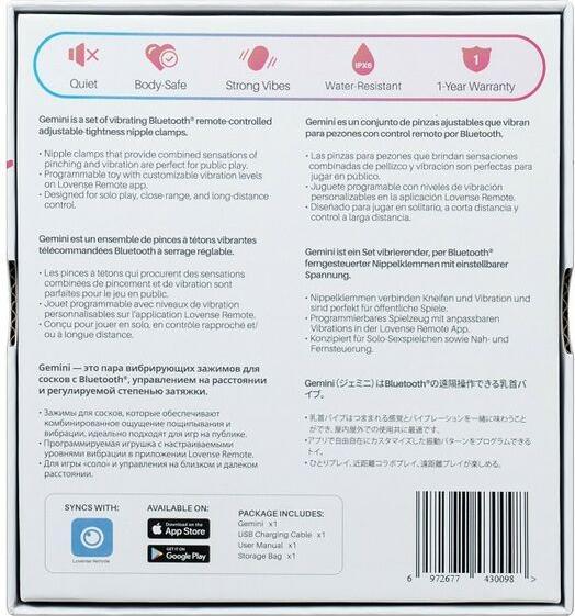 Produktbild Lovense Gemini Nipple Clamps