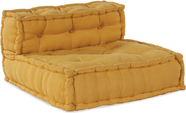 Actual product image vidaXL Modul-Poufs 4er Set Gelbes Gewebe