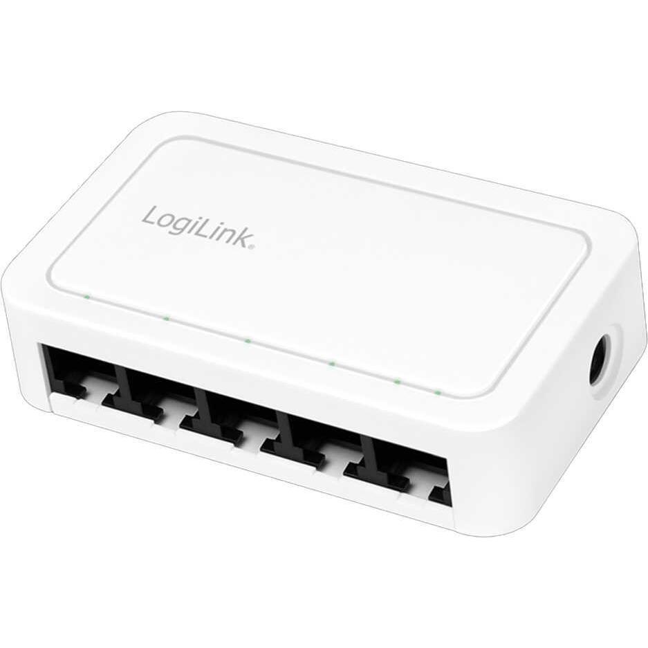 LogiLink NS0114 (5 porte), Switch di rete, Bianco