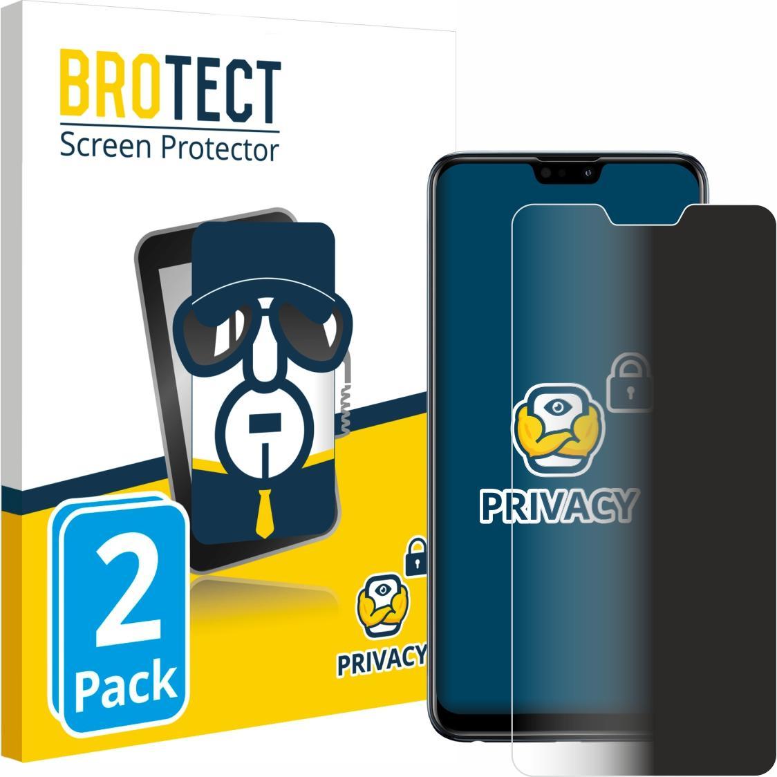 BROTECT Sichtschutzfolie Anti-Spy Privacy Folie Blaulicht-Schutz (2 Stück, Asus Zenfone Max (M2)), Smartphone Schutzfoli...