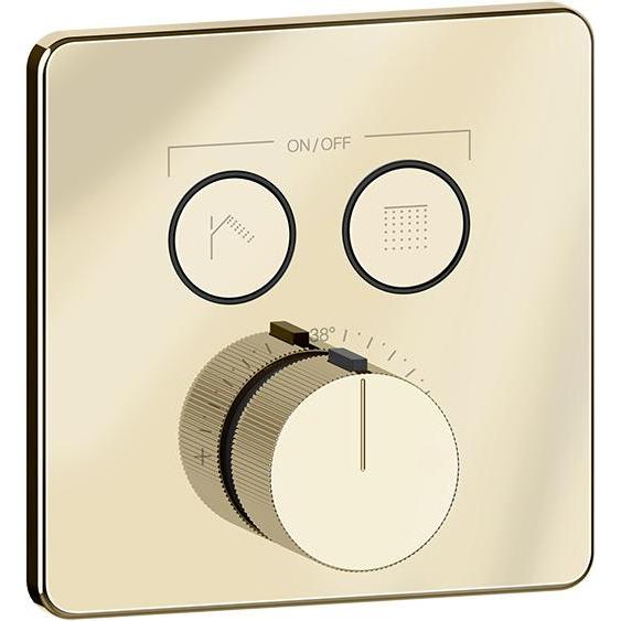 Gessi, Badarmatur, Hi-Fi Fertigmontageset Thermostat mit Tasten-Bedienung on/off. 2-Wege
