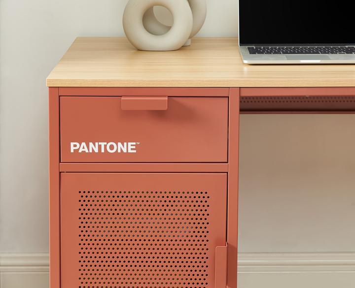 Image du produit Pantone Schreibtisch Metall terracotta 120cm (60 x 120 x 75 cm)