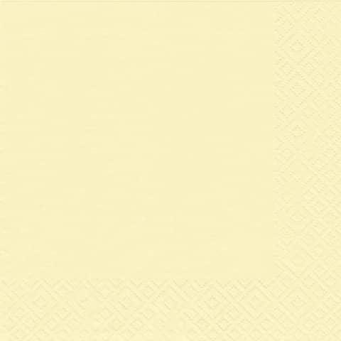 Braun + Company, Servietten, Serviette Zellstoff 25 x 25 cm 20er Packung creme (20 x, 25 x 25 cm)