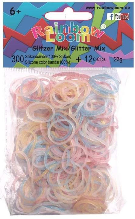 Rainbow Loom Silikonbänder Glitzer Mix Jelly (12 pcs.)