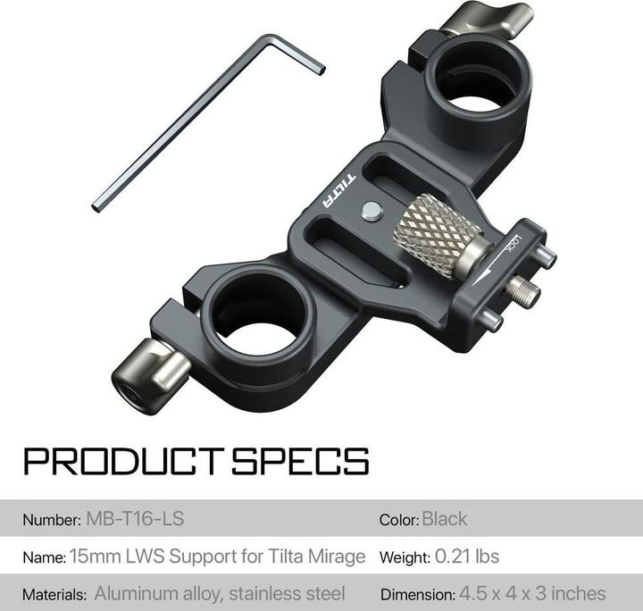 Produktbild Tilta 15mm LWS Support (Diverses Video Zubehör)