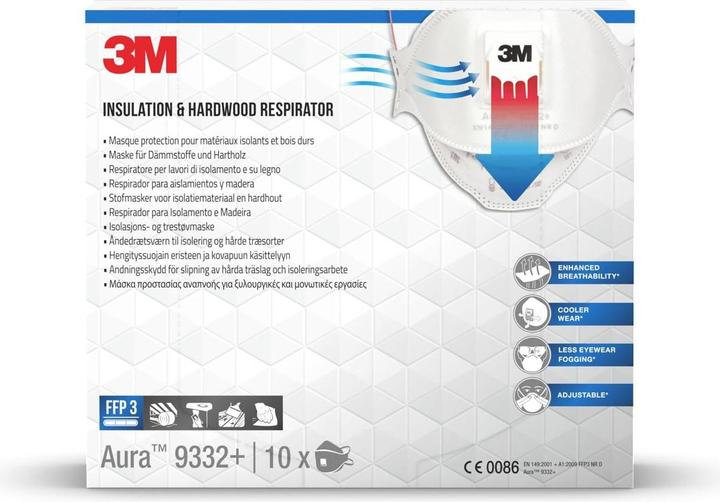 Immagine prodotto 3M Maschera antiparticolato Aura 9332PRO10 (FFP3, 10 x)