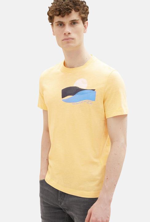 Image du produit Tom Tailor T-Shirt Gestreiftes Kurzarmshirt mit Rundhalsausschnitt und Foto-Print (3XL)