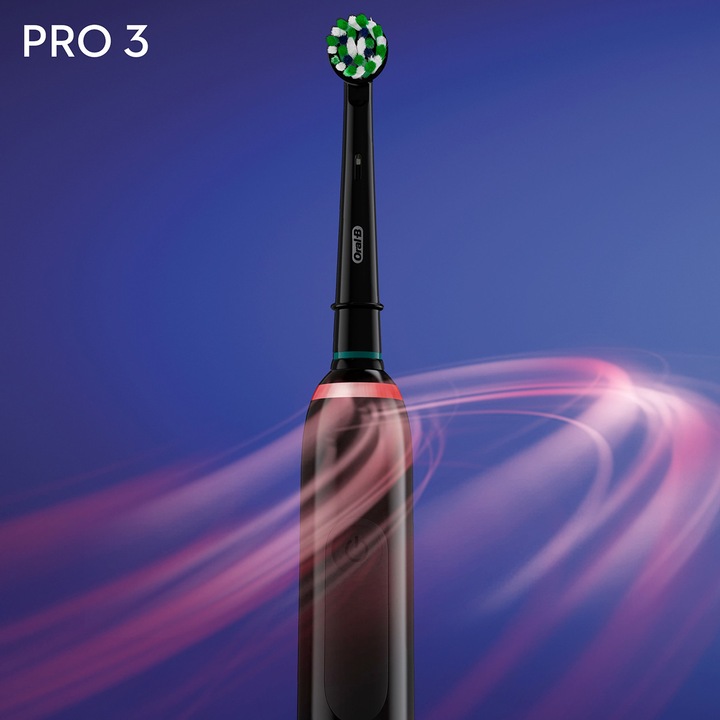 Productafbeelding Oral-B Pro 3 3000 elektrische tandenborstel, zwart (Oscillerende tandenborstel)