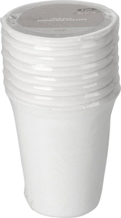 Productafbeelding Wegwerp suikerrietbeker 275ml, 8 stuks. (8x)