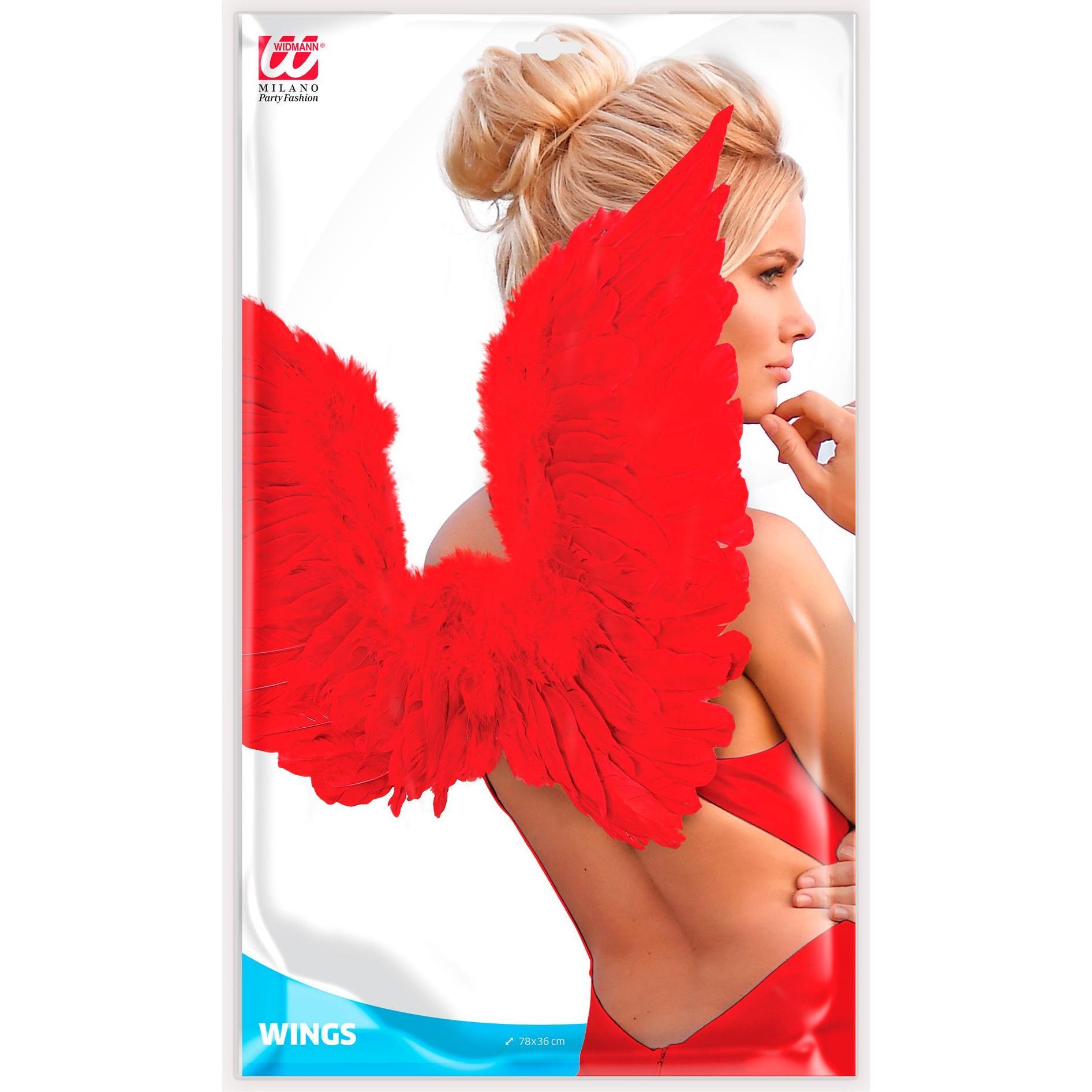 Thumbnail - Widmann Rote Federflügel 78x36cm